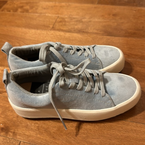 Zara Trafaluc Blue Suede Platform Creepers - Picture 6 of 6